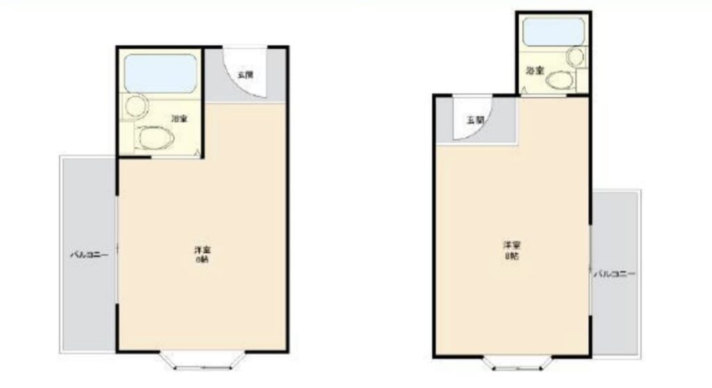 大阪の一棟マンションの間取り